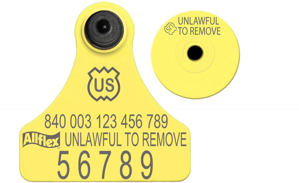 Allflex Allflex USDA Junior Layout 1-5 - Yellow
