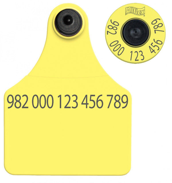 Allflex Allflex Large FDX Matched Pair Set Layout 2 (Tamperproof) - Yellow