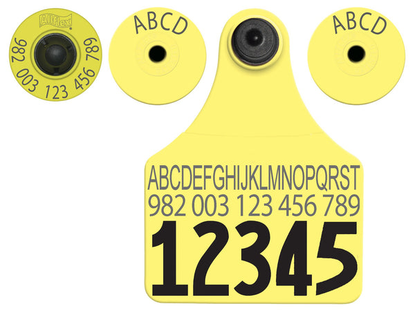 Allflex Allflex Large FDXLW Matched Pair Set Layout 2 - Yellow