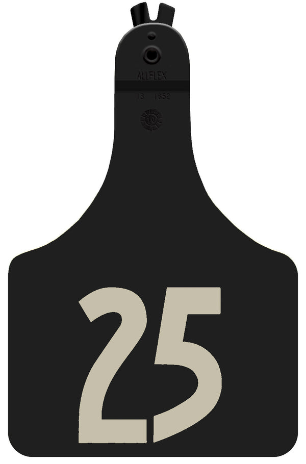 Allflex Pre-Numbered ATAG COW tags in bags of 25- Black
