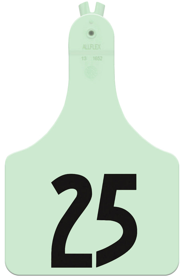 Allflex Pre-Numbered ATAG COW tags in bags of 25- Green
