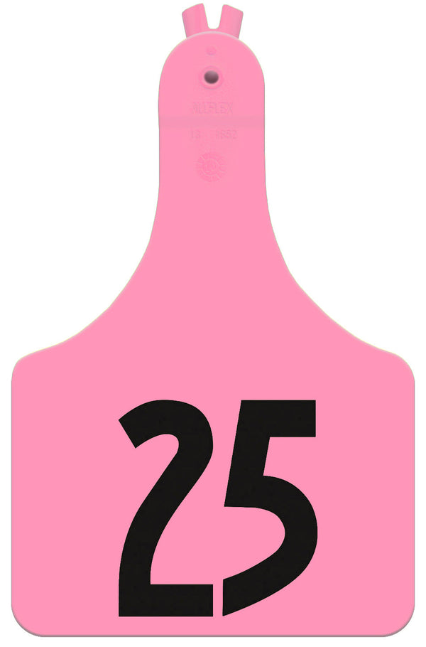 Allflex Pre-Numbered ATAG COW tags in bags of 25- Pink