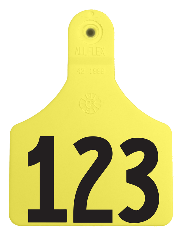 Allflex Pre-Numbered ATAG CALF tags in bags of 25- Red