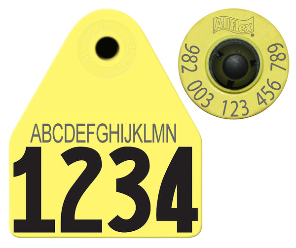 Allflex Medium Male FDXLW Matched Pair Set Layout 3- Yellow ...